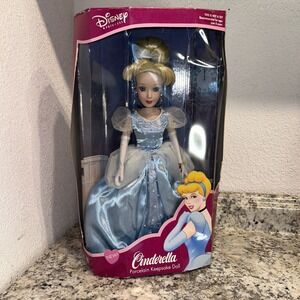 Disney Princess Cinderella Porcelain Doll Brass Key Keepsake Collection 2002 16"
